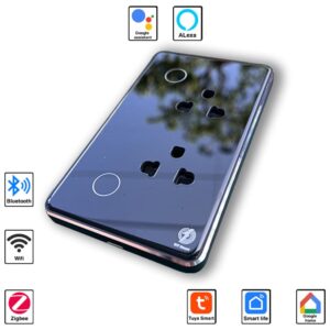 Ổ cắm thông minh EITsmart kết nối Wifi/Zigbee Viền nhôm 10A