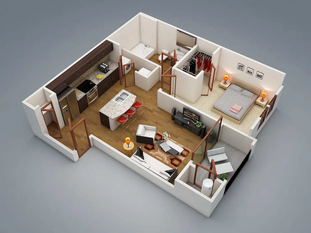 Căn hộ chung cư 1PN: Trọn gói giải pháp điều khiển Máy lạnh, TV, Quạt, Máy lọc không khí, Máy nước nóng.