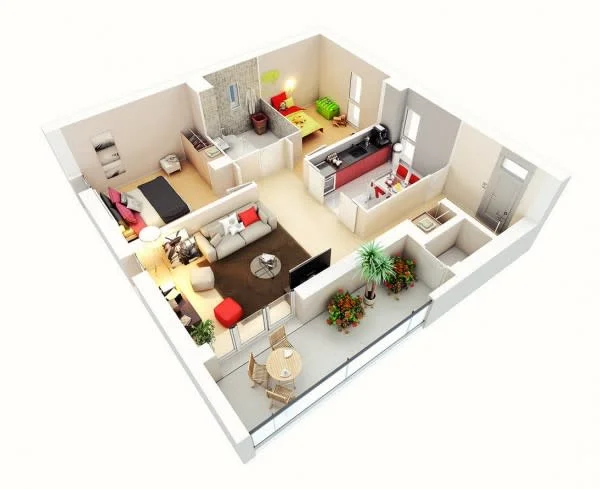 Căn hộ chung cư 2PN + 01 Toilet: Trọn gói giải pháp điều khiển Công tắc đèn (chiếu sáng) và Ổ cắm - Image 5