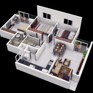 Căn hộ chung cư 3PN + 02 Toilet: Trọn gói giải pháp điều khiển Máy lạnh, TV, Quạt, Máy lọc không khí, Máy nước nóng