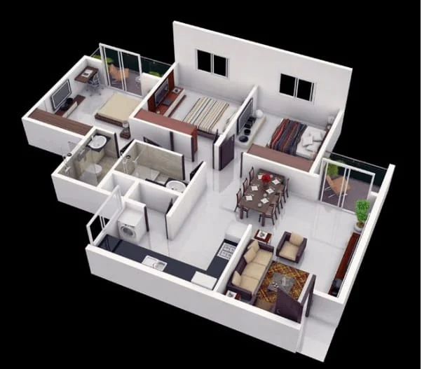 Căn hộ chung cư 3PN+02 Toilet: Trọn gói giải pháp điều khiển Công tắc đèn (chiếu sáng) và Ổ cắm - Image 2