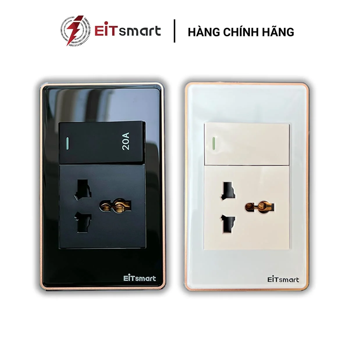 Ổ cắm tích hợp công tắc EITsmart Kính chống trầy Viền nhôm - Image 7
