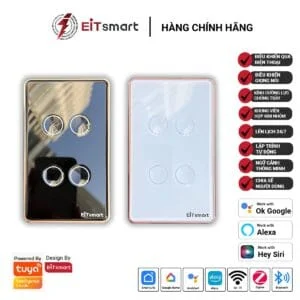 Công tắc thông minh WiFi 4 nút EITsmart Kính lõm Chống trầy